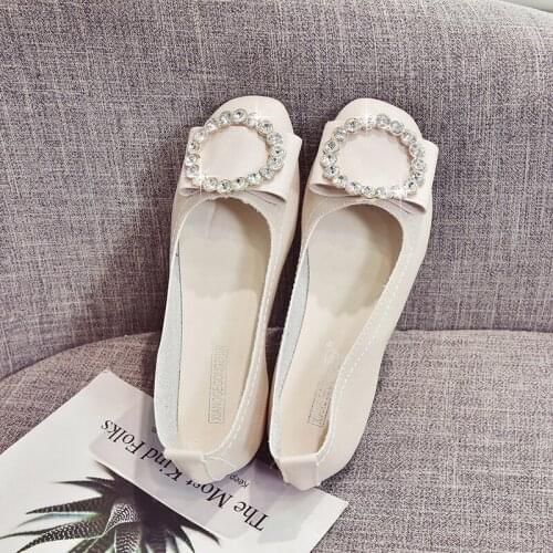 Popular Hot Selling Style Solid Color Casual Shallow Mouth Low-top Fashion Wild Comfortable Non-slip Ladies Flat Shoes W38-45