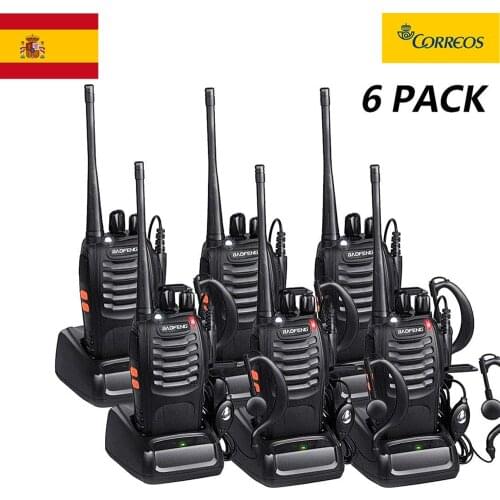 6Pcs BaoFeng BF-888s 2 Way Radio Long Range Baofeng Walkie Talkie Two Way Radio (6 Pack) + One USB P