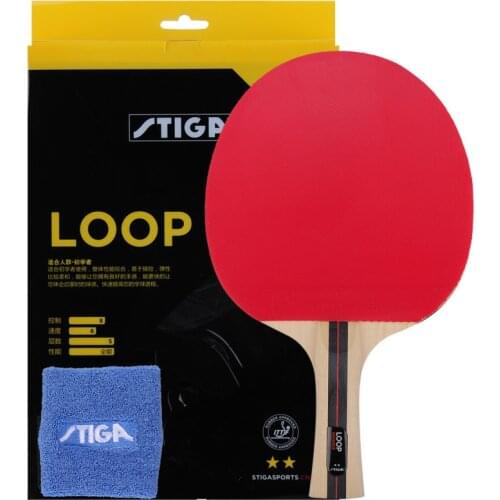 100% original Stiga LOOP 2 star table tennis racket Ping Pong Raquete for Offensive finished rackets racquet sports rackets