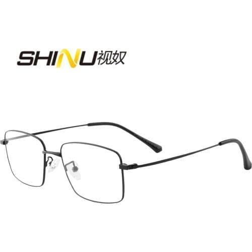 SHINU progressive multifocal reading glasses men blue light blocking computer glasses magnifying glasses custom cylinder degree