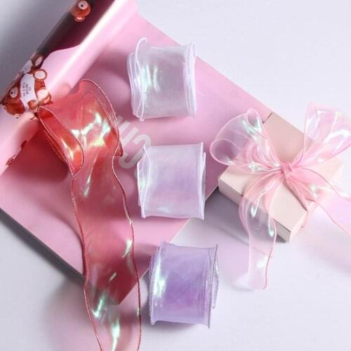 10Yards 60MM Organza Ribbon Gift Wrapping Handmade Bow Material Homemade Childrens Hairpin Accessories