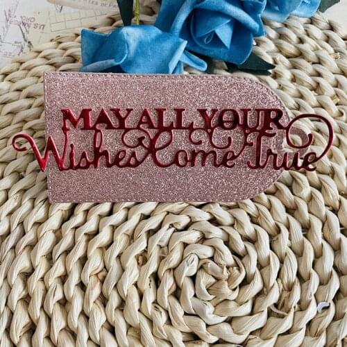 Friend wishes come true eng;ish word Metal Cutting Die Stencil For DIY Scrapbooking Paper/photo Cards Embossing Dies