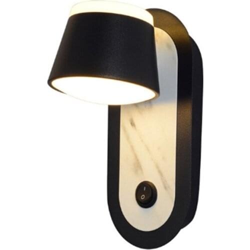 Nordic led bedside lamp bedroom reading wall lamp hotel aisle stairs wall lamp with switch minimalist wall lamp