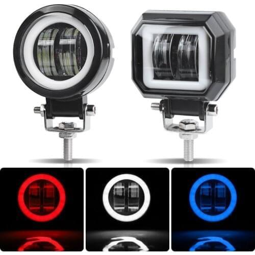 Led motorcycle spotlight 3 inch led Work Light LED Angel Eyes fog light For Car Offroad bicycle Motorcycle headlight 12V 24V