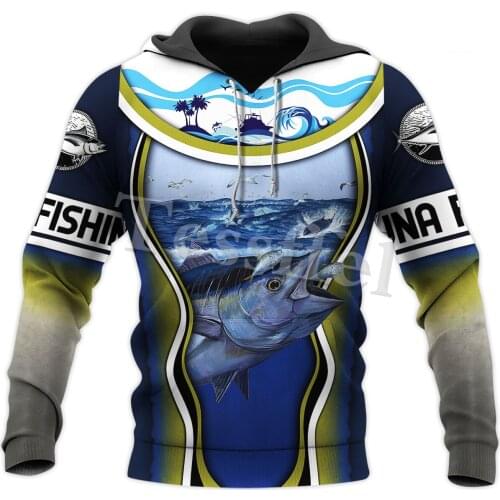 Tessffel 3D Printed Beautiful TUNA Fishing Animal New Fashion Mens Sweatshirt Harajuku Funny Fish Zip Hoodies Pullover Style-10