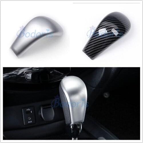 Carbon Fiber Color Front Hand Shift Gear Knob Head Cover Trim Car Styling For Nissan Qashqai 2016 2017 2018 2019 Accessories