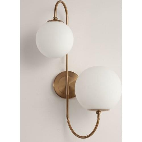 Vintage luzes de teto настенные светильники aplique luz pared glass ball wood bedside corridor dining room monkey lamp