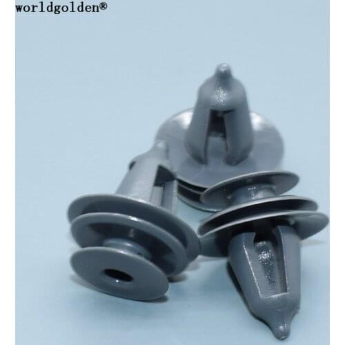 Worldgolden 100pcs auto fasteners Trim Panel Retainer for Toyota#67771-12040(6777112040)，67771-30100(6777130100)