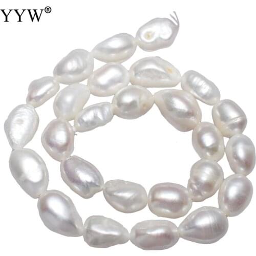 Cultured Potato Freshwater Pearl Beads natural white 11-12mm Approx 0.8mm Sold Per Approx 15 Inch Strand