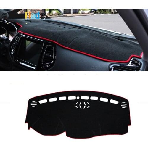 1pcs For Jeep Compass 2017-2020 Car Dashboard Avoid Light Pad Instrument Platform Desk Cover Mat Carpets Car Styling