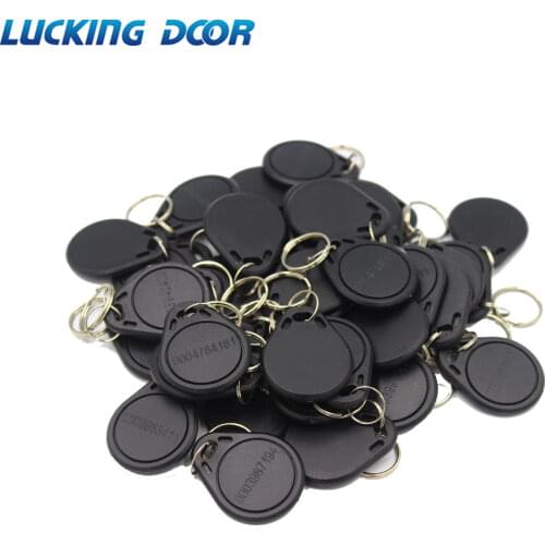 100pc/lot 125khz RFID Keychain NO3 ID Keyfob RFID Tag TK4100 Access Control Card Sticker Key Fob Ring Proximity
