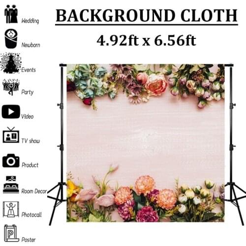 200cm*150cm Romantic 3D Flower Wall Backdrop Decorative Photography Background for Wedding Party