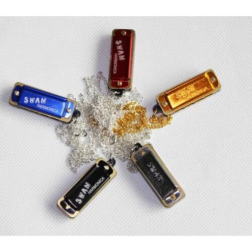 24 pcs swan mini 4 holes 8 tunes harmonicas