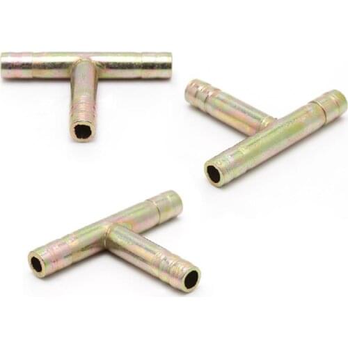8mm 5/16" Tee 3 Way Hose Barbed Connector Air Fuel Water Pipe Gas Tubing Welding Equipment
