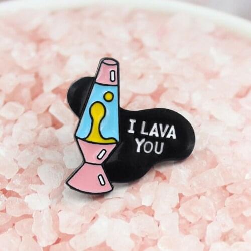 Black background lettering "I LAVA YOU" A persons fantasy brooch in the tower is a symbol of lonely accessories