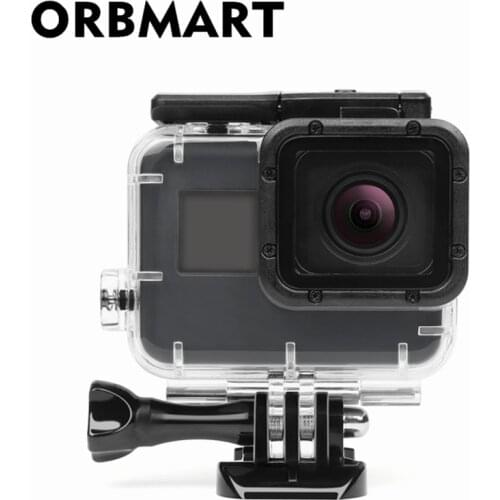 ORBMART 45M Waterproof Case Cover Housing For Go Pro Gopro Hero 7 Black Sport Camera Underwater Protection Shell Accessory