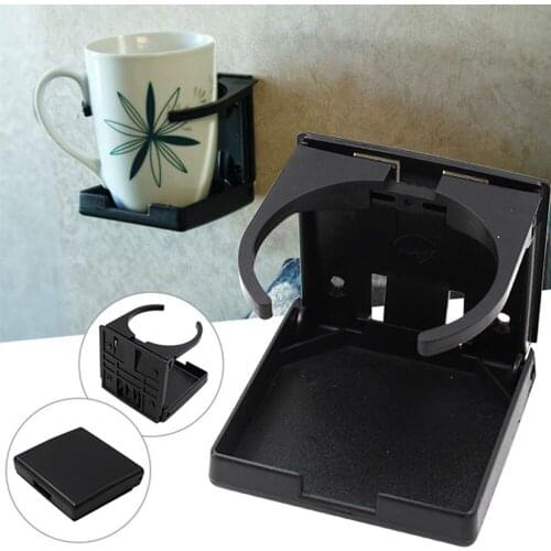 Black Adjustable Folding Cup Drink Holder for Marine Boat Car Truck RV