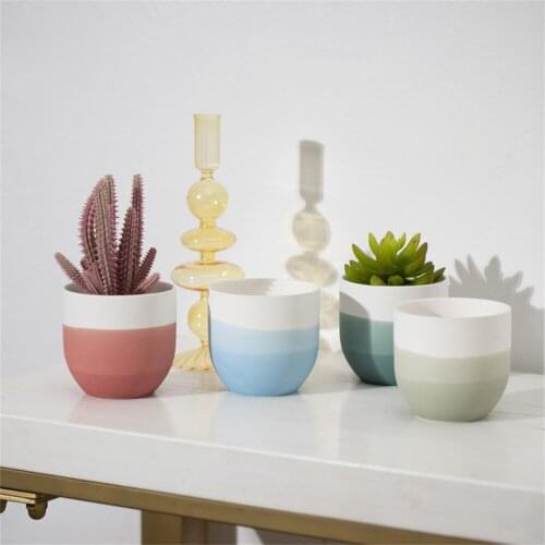 Nordic Style Gradient Flower Pot Succulents Plant Pot Ins Wind Art Vase Garden Garden Home Decor