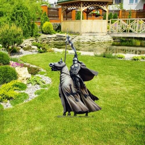 Home Decor Medieval Style Guard Knight Gnomes Resin Crafts Ornaments For Garden View Courtyard Decoration Room Decoration