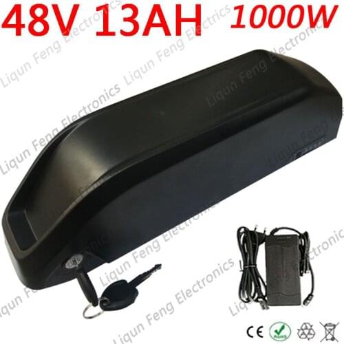 EU Free Tax 2019 Newest 48V 13Ah Hailong Battery 48V Ebike Shark Battery With 2600MAH Cell+ 30A BMS for Bafang BBSHD 1000W motor