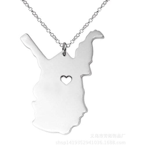 Europe and the United States hot selling, the United States West Virginia not embroidered steel pendant necklace personality hot
