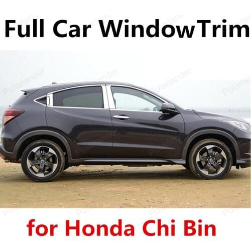 Hot sell For Honda Chi Bin full Car Window Trim Cover stainless steel bright silver Car Styling Accessories