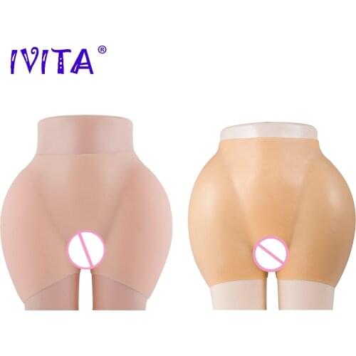IVITA Artificial Silicone Fake Vagina Underwear Shorts Panties for Crossdresser Transgender Shemale Drag Queen Buttock Enhancer