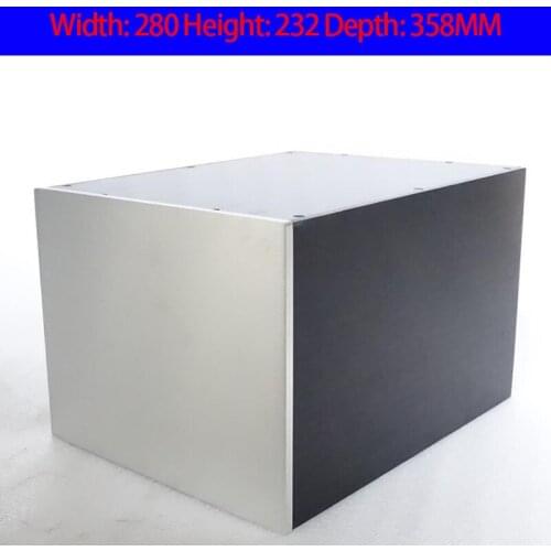 KYYSLB 280*232*358mm 2823 All Aluminum Power Supply Amplifier Chassis Box House DIY Enclosure with Blank Amplifier Case Shell