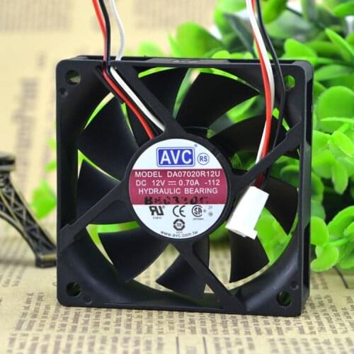 New original DA07020R12U 12V 0.70A 7CM 7020 3-wire hydraulic cooling fan