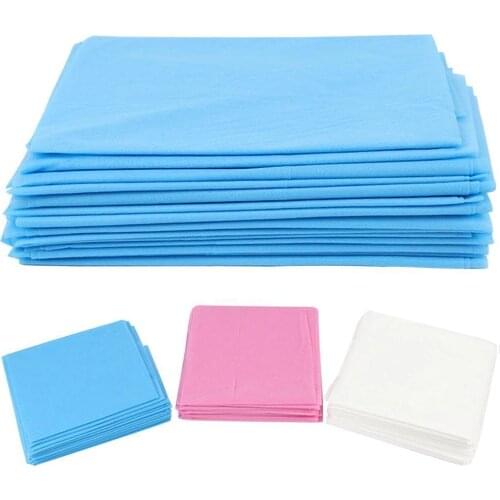 10Pcs Disposable Bed Sheets Bedroom Massage Table Sheets Beauty Salon Spa Travel Hotel Thicken Non-woven Fabric Sheet