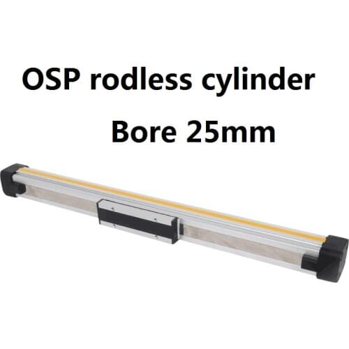 OSP OSP-P high speed Pneumatic Air Cylinder Bore 25mm Mechanical Joint Double Acting rodless cylinder OSP-P25-100 OSP-P25-200