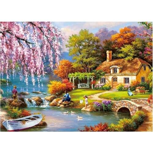 1000Pcs Idyllic Landscape Jigsaw Puzzle Kids Adult Decompression Game Toy Gift