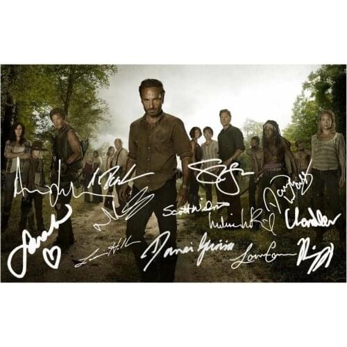 THE WALKING DEAD SIGNED Art Film Print Silk Poster Home Wall Decor 24x36inch