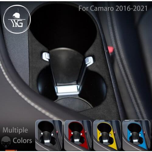 Turn Fur Suede Wrap ABS Cover For Chevrolet Camaro 2016-2021 Car Cupholder Panel Frame Armrest Trim Cover Decoration Sticker
