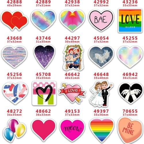 DIY Craft Supplies Sewing Accessories Cartoon Valentines Day Printed Planar Resins Mold 10 Pieces. PR-42888