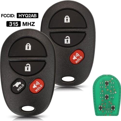 Kutery 5pcs 315Mhz Car key Remote For Toyota Sequoia tacoma tundra sienna avalon solara 2005-2014 315mhz GQ43VT20T