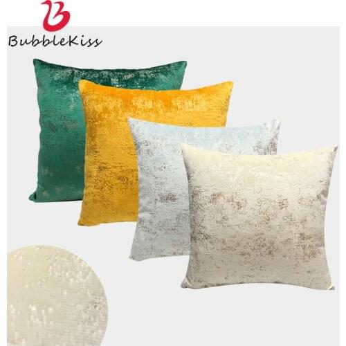 Bubble Kiss Pillow Case Light Luxury Cushion Cover Velvet Sofa Pillow Case Office Solid Color Home Bedroom Decor Throw Pillows