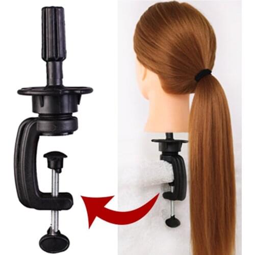 Adjustable Mannequin Holder Wig Head Stand for Training Mannequin head Model Black Plastic Material Table Clamp