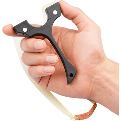 New Quick Pocket Shooter Hunting Shooting Slingshot Y Type With No Binding Flat Leather Shell Adult Outdoor Competitive Catapult