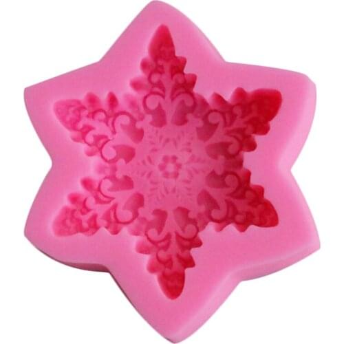 Christmas Snowflake Silicone Gift Chocolate Fondant Cake Decorating Tools Kitchen DIY Mold