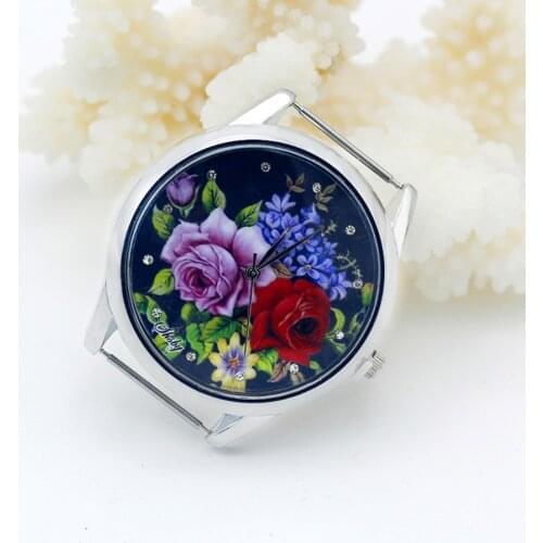 Shsby Diy Personality Watch Header New Style Silver Flower Head With Cloth Strap Watch Accessories 31~40