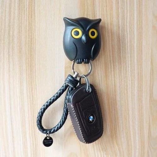 Cute Key Holder Owl Night Magnets Hold Keychain Wall Magnetic Key Hanger Hook Hanging Key Will Open Eyes Room Accessories