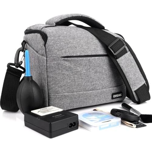 DSLR Camera Bag Fashion Polyester Shoulder Bag Camera Case for Canon Camera Nikon Sony FujiFilm Olympus Panasonic DSLR Photo Bag