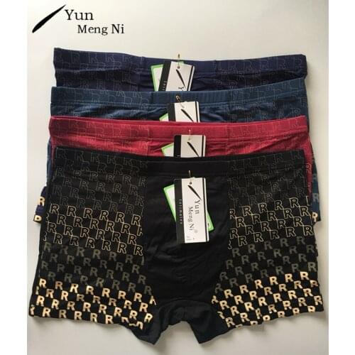 Yun Meng Ni 3pcs/lot Mens Underwear Boxers Bamboo Fiber Panties Homme Calzoncillos Underpants Ropa Interior Hombre Boxers 88146