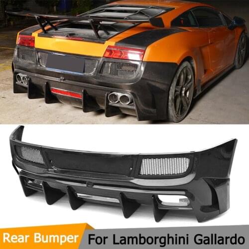 Carbon Fiber Rear Bumper Lip Spoiler Diffuser Case for Lamborghini Gallardo Coupe Convertible LP550 LP560 LP570 LP570-4 09-13