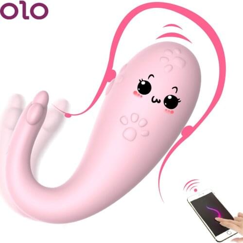 OLO Vibrator APP Bluetooth Adult Game Wireless Remote control 8 Frequency G-spot Massage Silicone Sex Toys for Women
