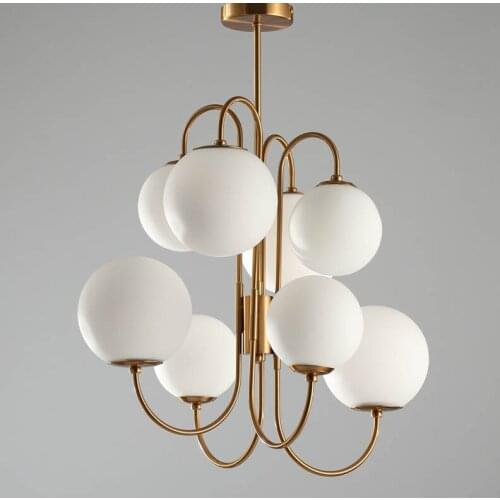 Vintage iron copper christmas balls chandelier ceiling lamparas de techo colgante moderna avizeler luzes de teto hanglampen