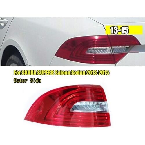 Outer Tail Light For SKODA SUPERB Saloon Sedan 2013-2015 LED Tail Lamp Assembly Rear Brake Light Lamp Rear Fog Light