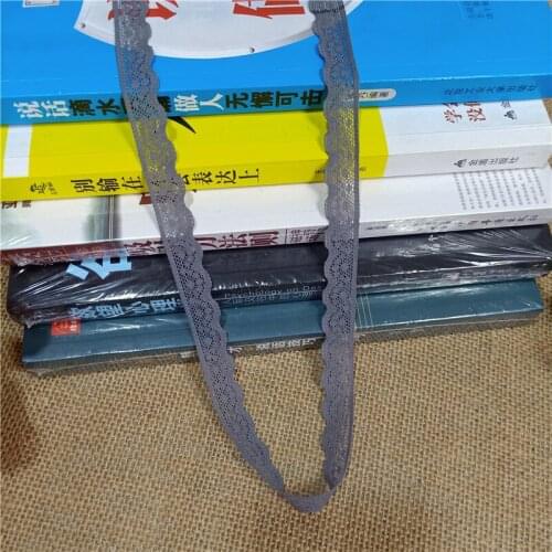 1.5cm S1922 High Quality gray Elastic Colorful Lace Ribbon Trims Lace Trim For DIY crafts material gift packing lace