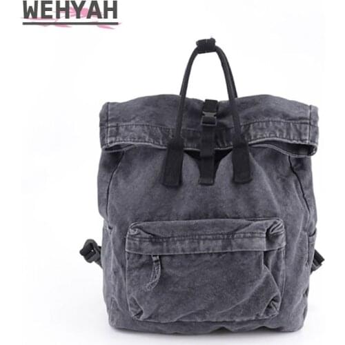 Wehyah Designer Backpack Woman Bags for Women Anti-thief Backpack Men Bag Denim Rucksack School Bags for Teenagers Bagpack ZY072